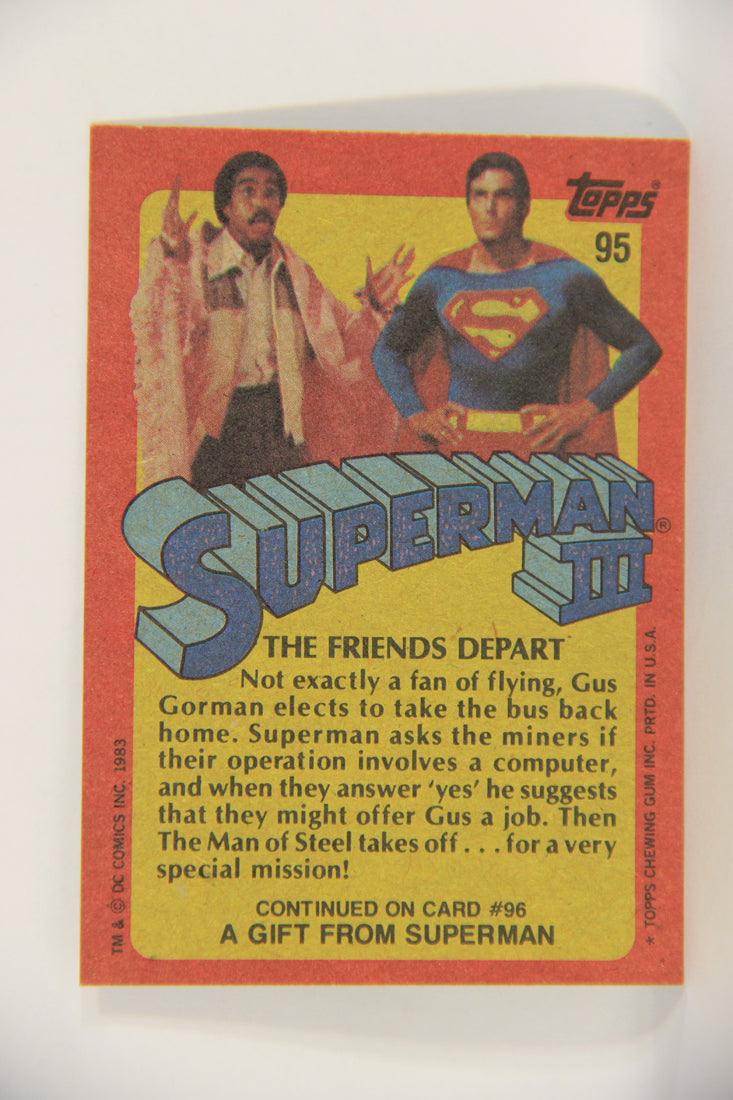 Superman 3 Topps 1983 Trading Card #95 The Friends Depart ENG L019160
