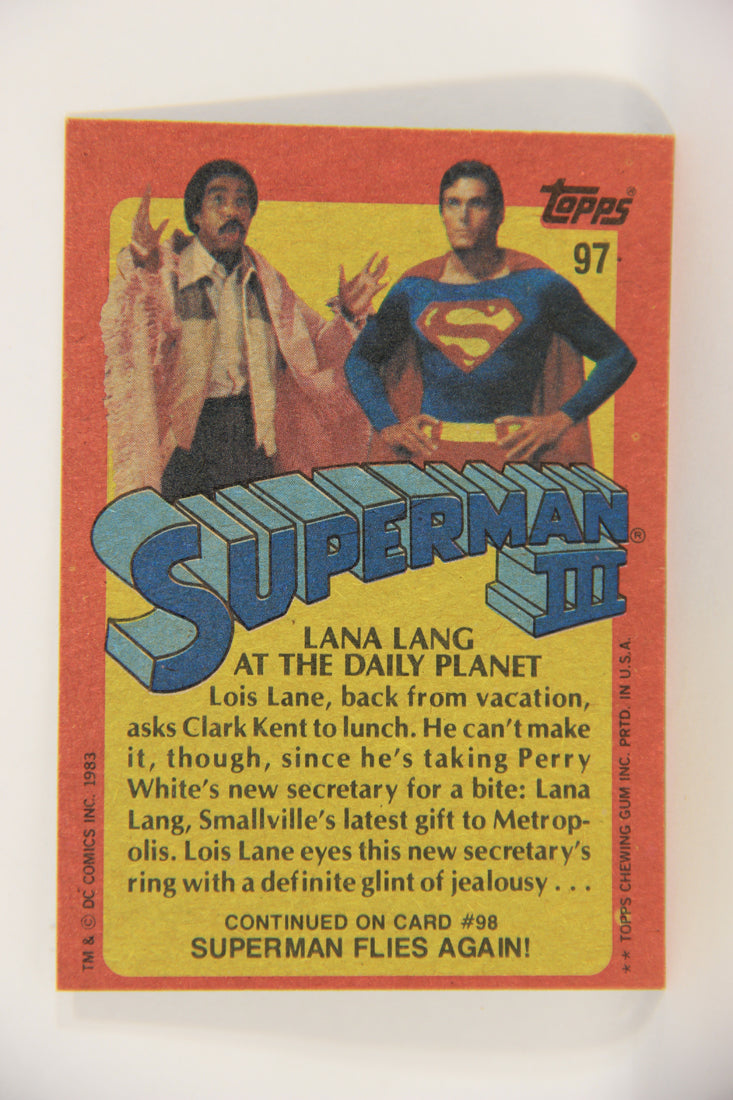 Superman 3 Topps 1983 Trading Card #97 Lana Lang At The Daily Planet ENG L019162