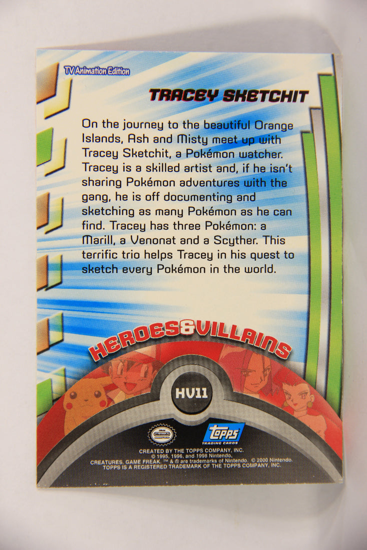 Pokémon Card TV Animation #HV11 Tracey Sketchit Blue Logo 1st Print ENG L019166
