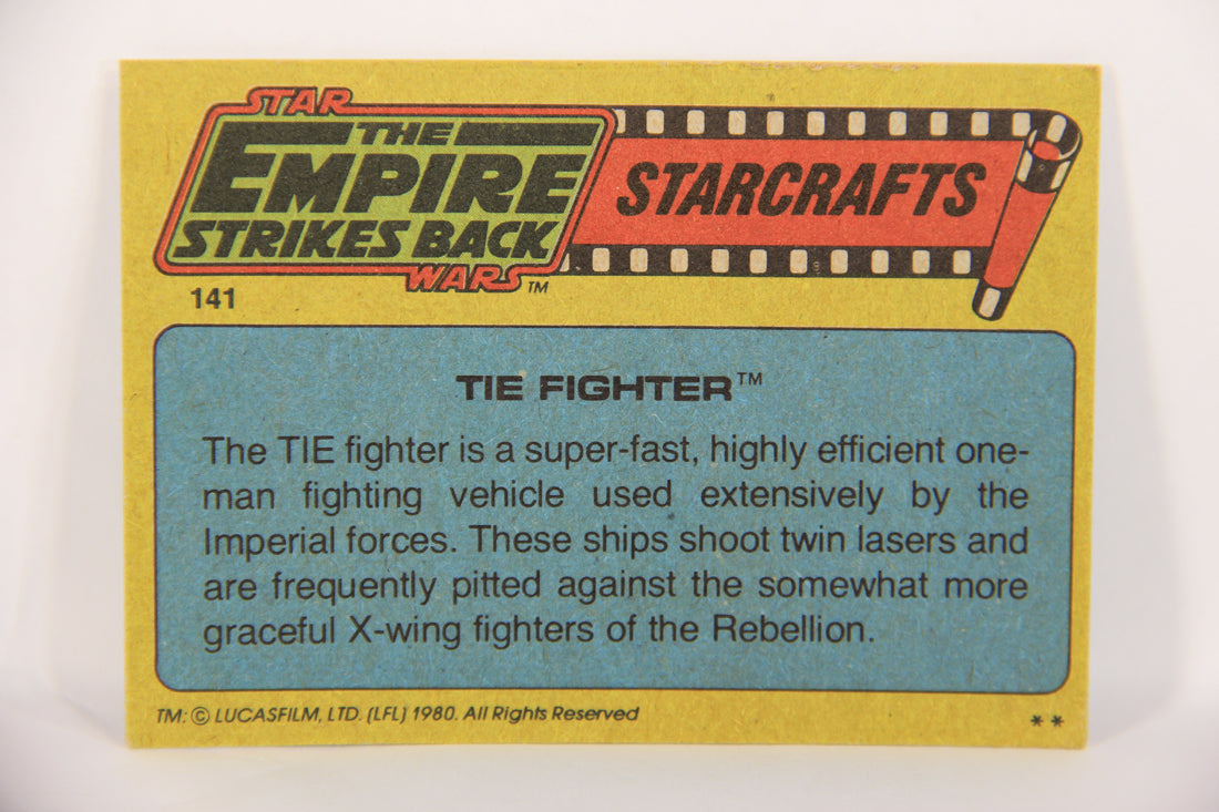 Star Wars Empire Strikes Back Trading Card #141 TIE Fighter ENG L019169