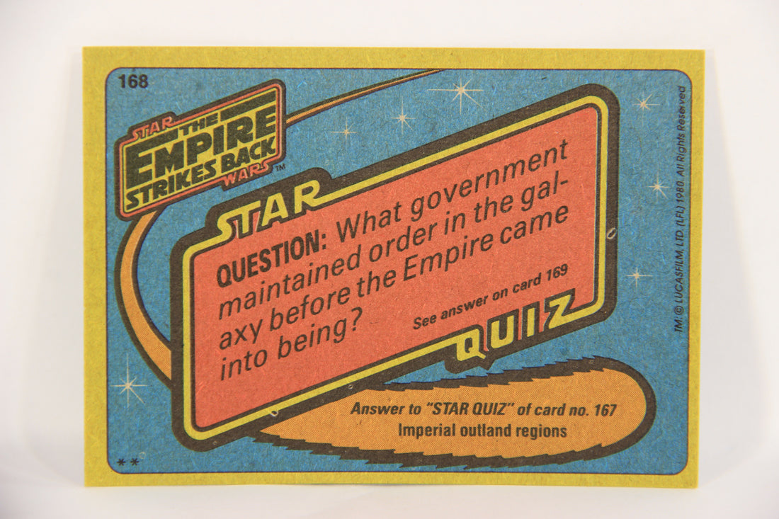 Star Wars Empire Strikes Back Trading Card #168 The Falcon In Repairs ENG L019171