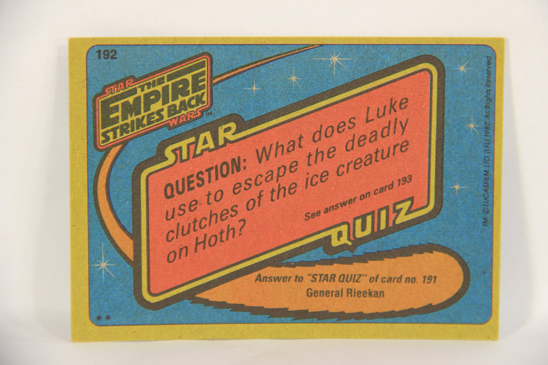 Star Wars Empire Strikes Back Trading Card #192 A Brave Princess ENG L019173