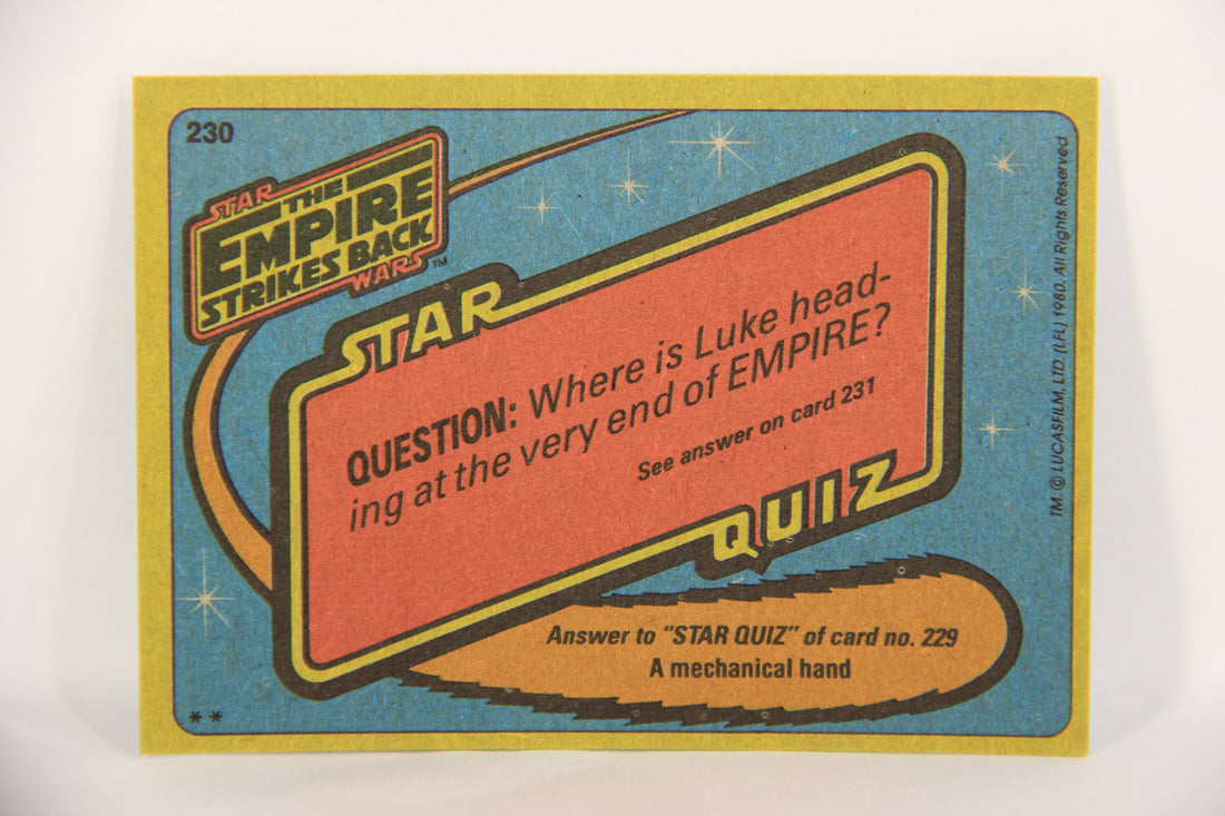 Star Wars Empire Strikes Back Trading Card #230 Mynocks Outside Oh My ENG L019175