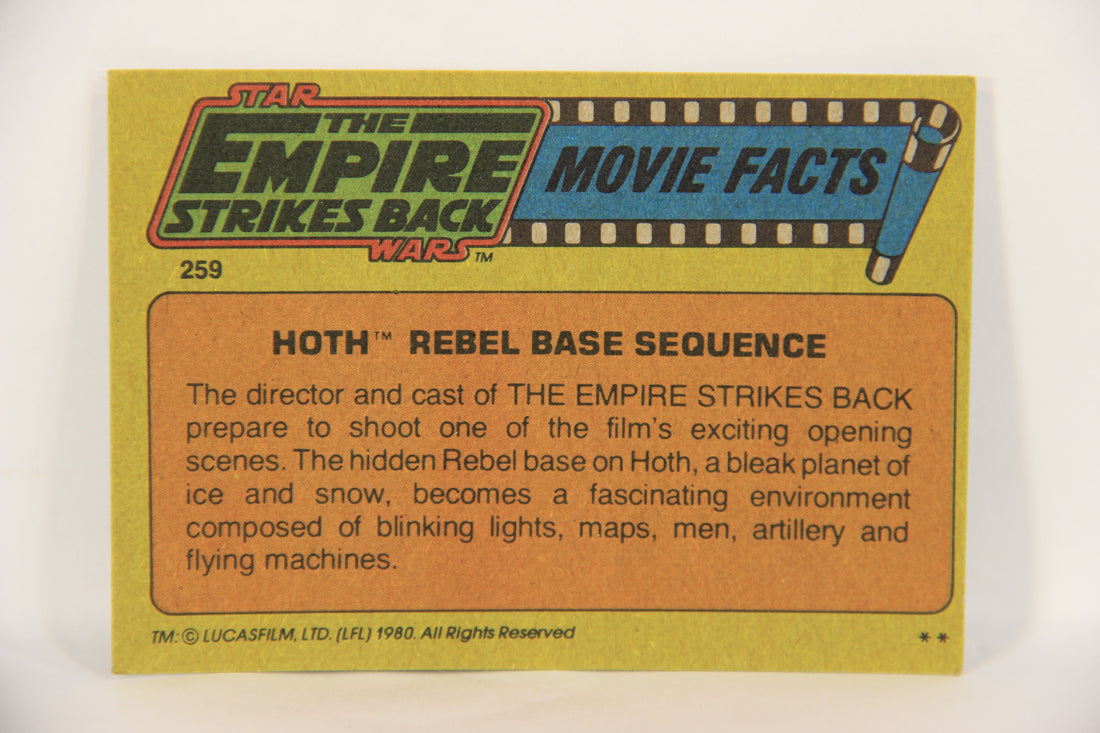 Star Wars Empire Strikes Back 1980 Card #259 Hoth Rebel Base Sequence ENG L019180