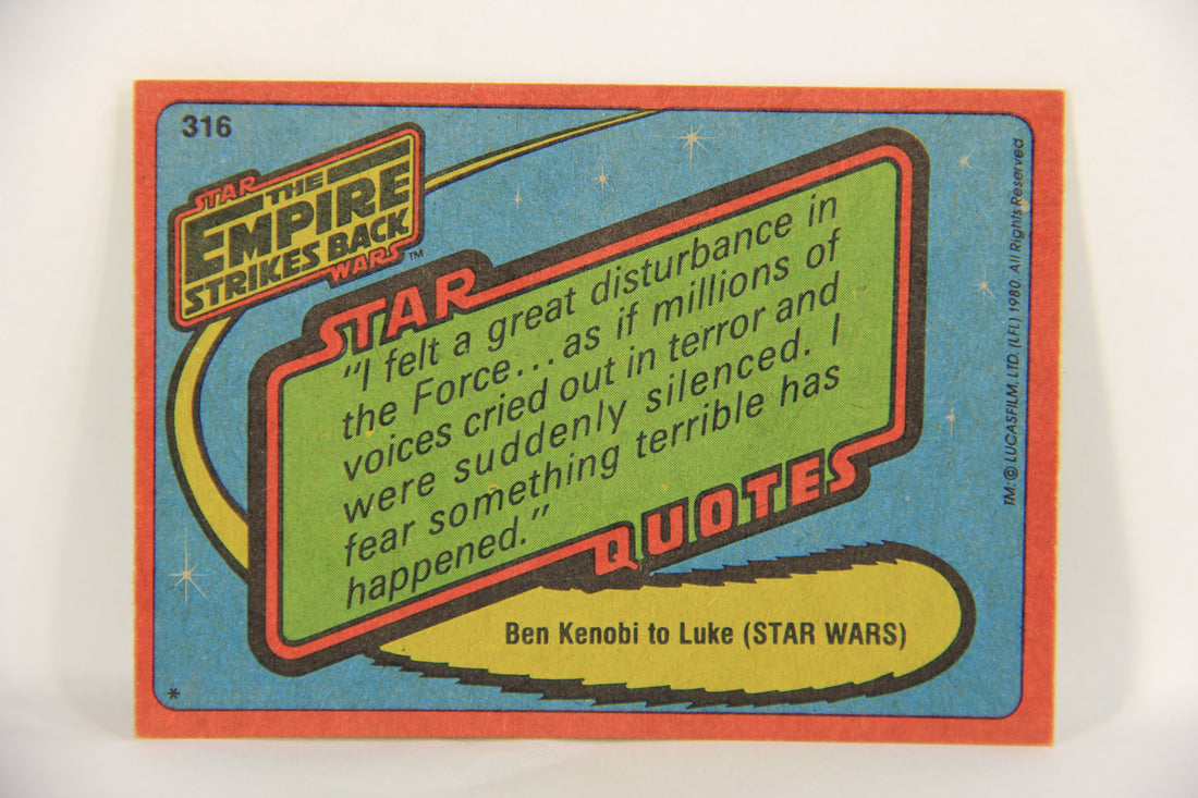 Star Wars Empire Strikes Back Card #316 Vader's Private Chamber ENG L019184