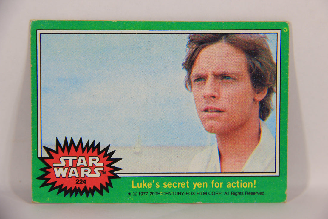 Star Wars 1977 Trading Card #224 Luke's Secret Yen For Action ENG Topps L019248