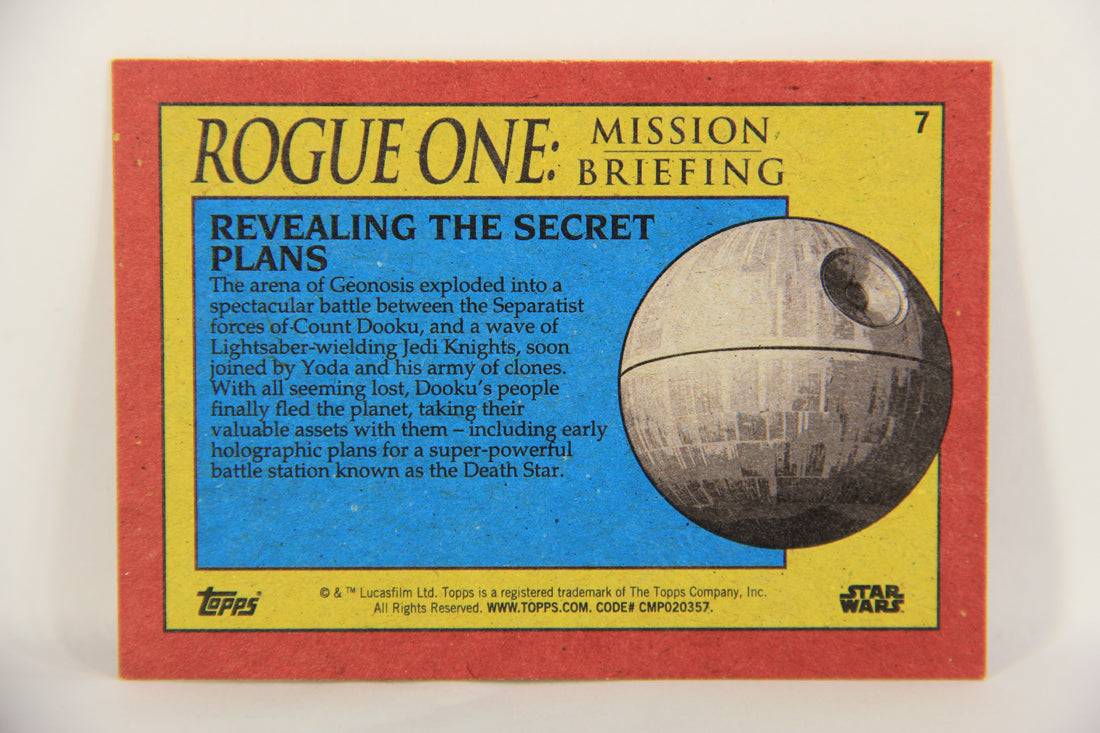 SW Rogue One Mission Briefing 2016 Card #7 Revealing The Secret Plans ENG L019262