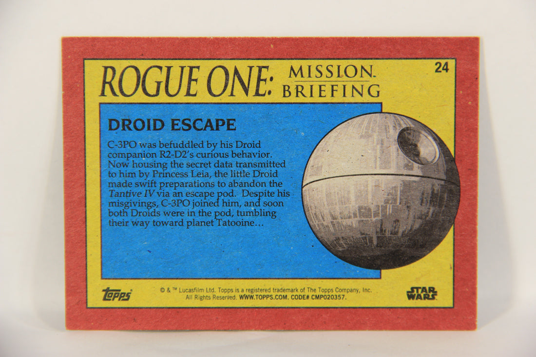 SW Rogue One Mission Briefing 2016 Trading Card #24 Droid Escape ENG Topps L019265