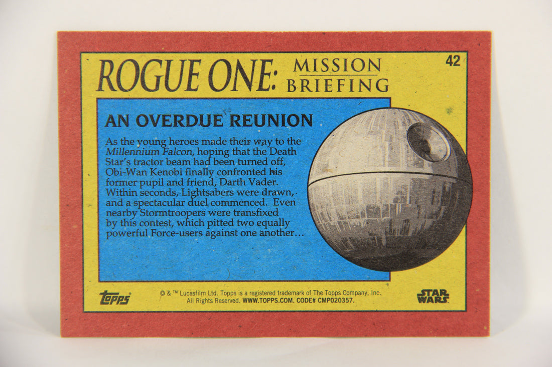 SW Rogue One Mission Briefing 2016 Trading Card #42 An Overdue Reunion ENG L019270