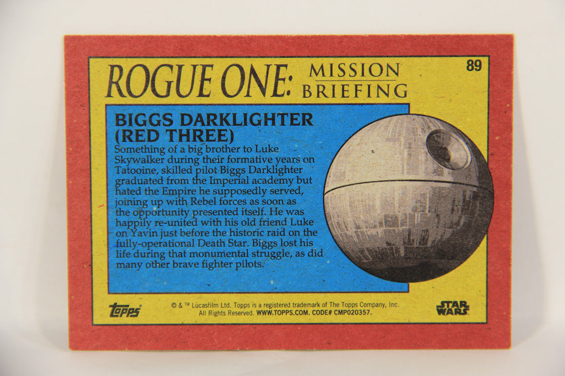 SW Rogue One Mission Briefing 2016 Card #89 Biggs Darklighter (Red Three) ENG L019275