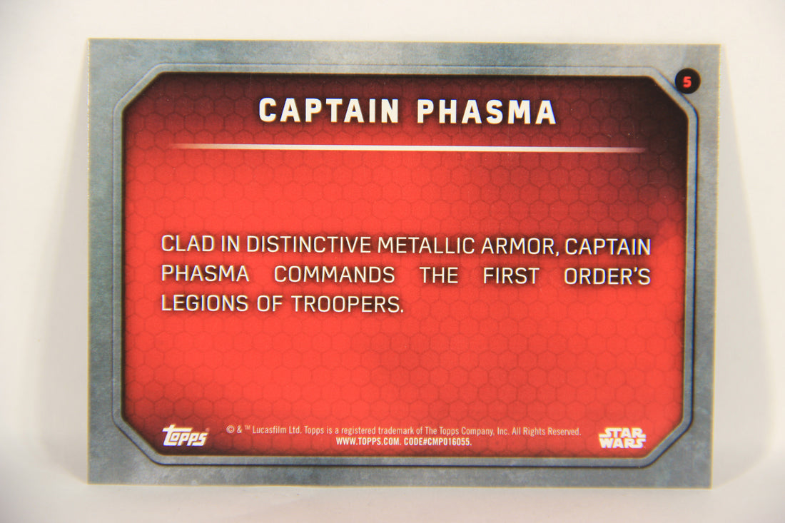 Star Wars The Force Awakens 2015 Card #5 Captain Phasma ENG Green Parallel L019279