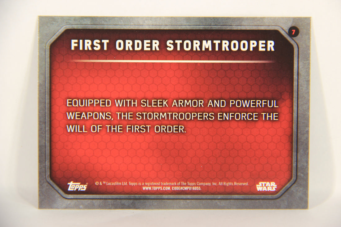 Star Wars The Force Awakens 2015 Card #7 First Order Stormtrooper ENG L019280