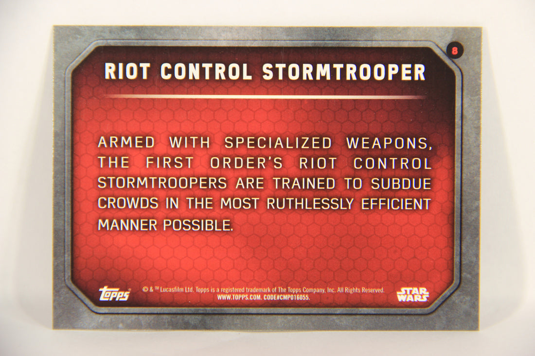 Star Wars The Force Awakens 2015 Card #8 Riot Control Stormtrooper ENG L019282