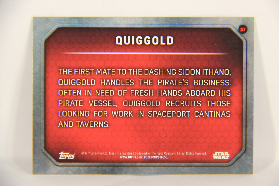Star Wars The Force Awakens 2015 Card #37 Quiggold ENG Purple Parallel L019285