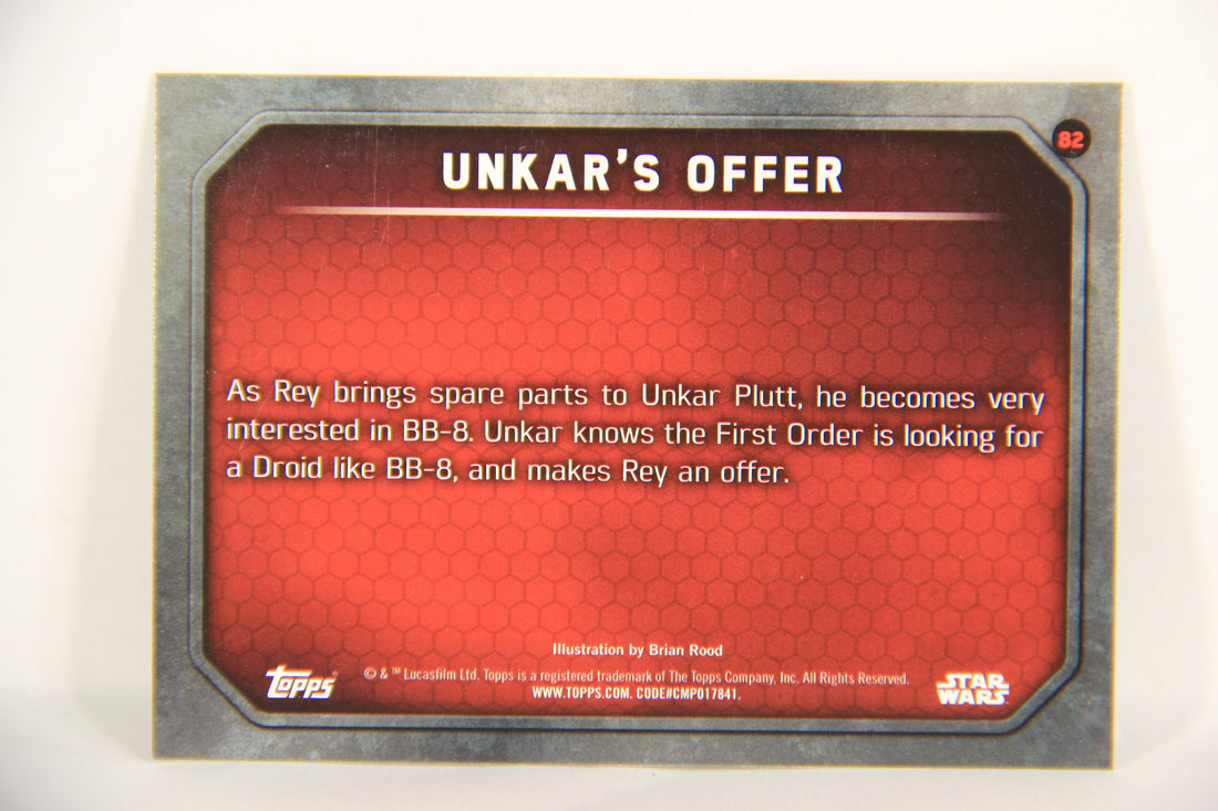 Star Wars The Force Awakens 2015 Trading Card #82 Unkar's Offer ENG Topps L019292