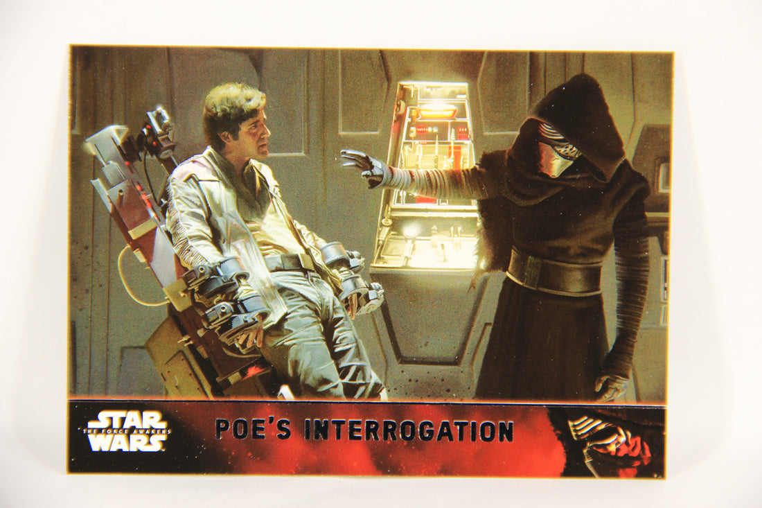 Star Wars The Force Awakens 2015 Card #84 Poe's Interrogation ENG Topps L019294