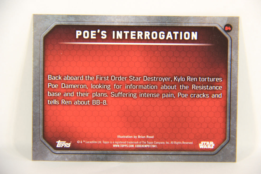 Star Wars The Force Awakens 2015 Card #84 Poe's Interrogation ENG Topps L019294