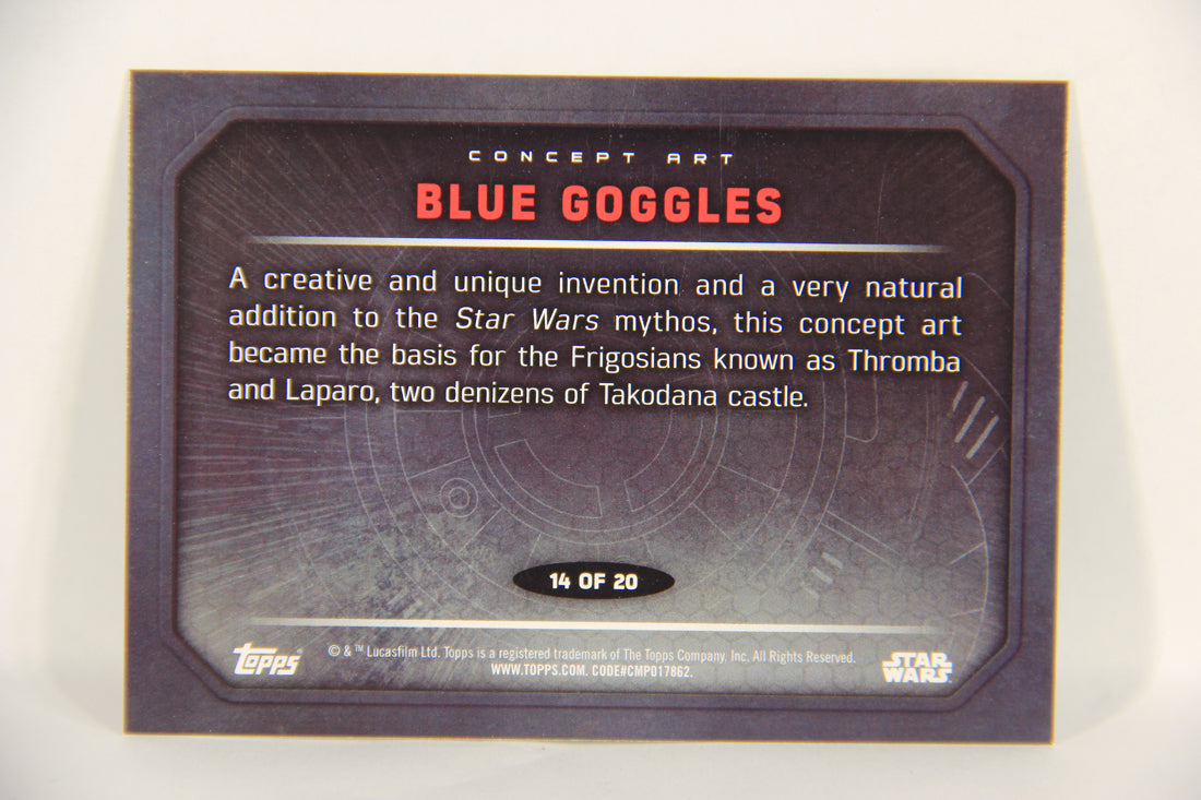 Star Wars The Force Awakens 2015 Card #14 Of 20 Blue Goggles ENG Concept Art L019301