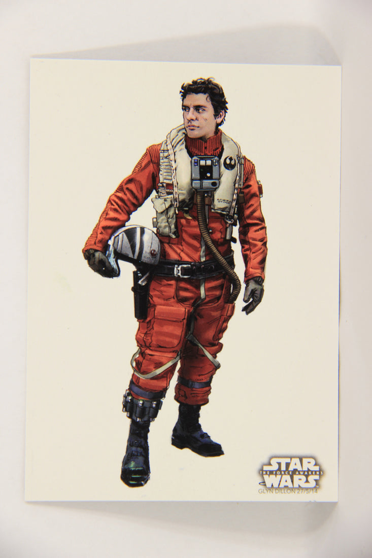 Star Wars The Force Awakens 2015 Card #18 Of 20 Poe Dameron ENG Concept Art L019303
