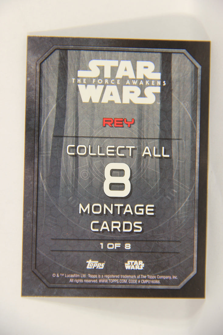 Star Wars The Force Awakens 2015 Trading Card #1 Of 8 Rey ENG Topps L019308