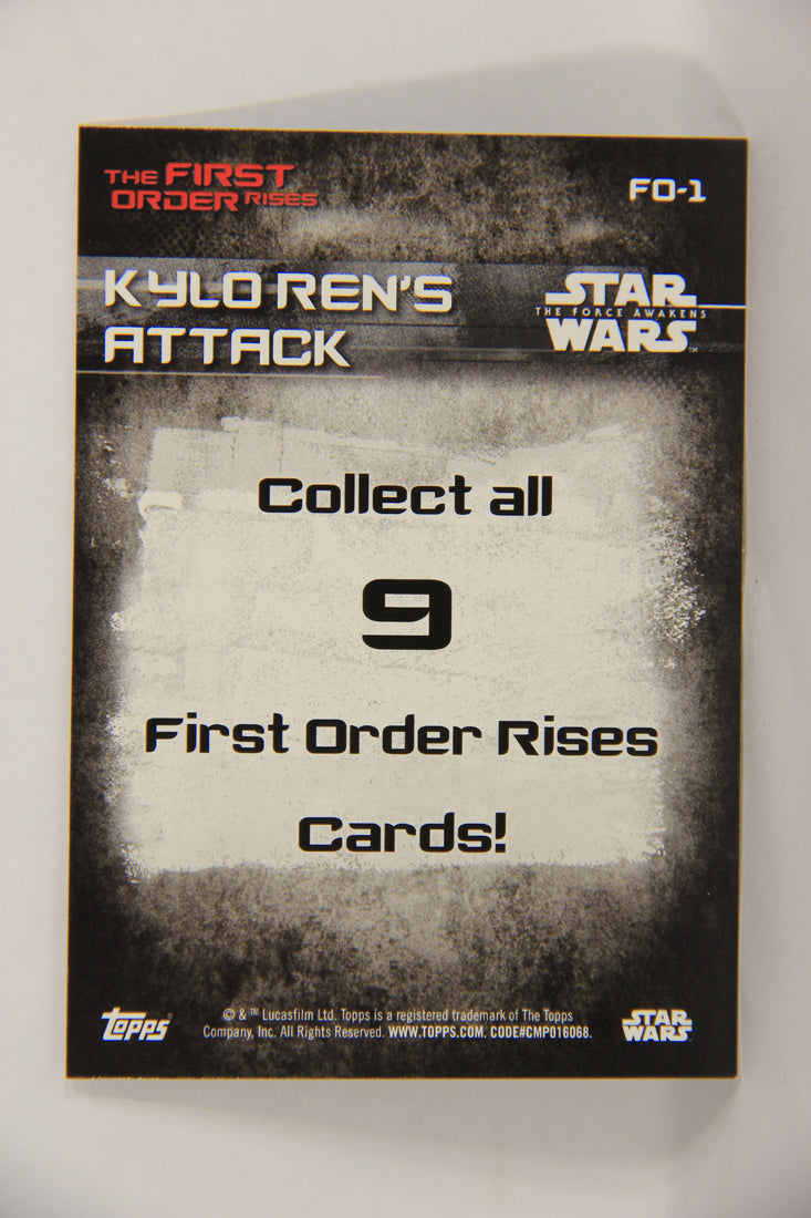 Star Wars The Force Awakens 2015 Trading Card #FO-1 Kylo Ren's Attack ENG L019312