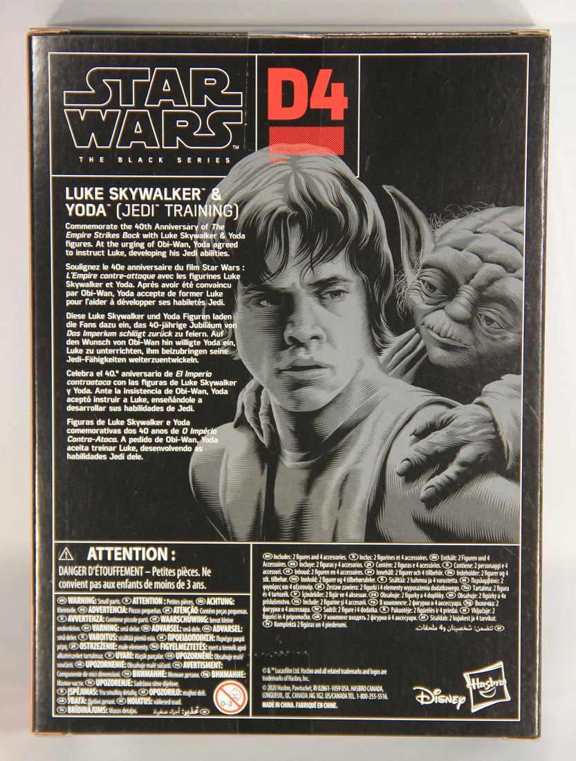 Star Wars Luke Skywalker & Yoda Jedi Training #D4 Black Series 6" 40th Anniv. L019425