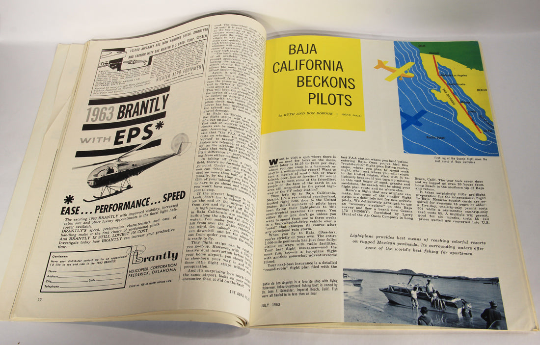 AOPA Pilot Magazine July 1963 Vol. 6 No. 8 ENG Vintage ACIDIC ODOR L019454