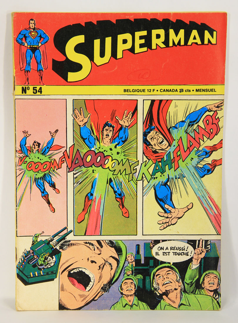Superman No 54 Bronze Age 1972 Interpresse French Comic Book ACIDIC ODOR L019458
