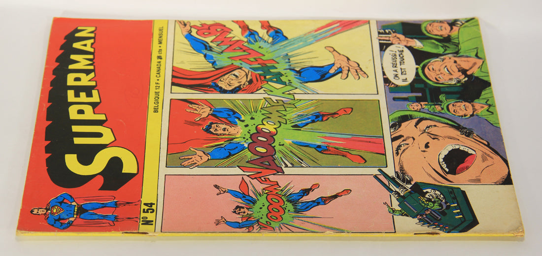Superman No 54 Bronze Age 1972 Interpresse French Comic Book ACIDIC ODOR L019458