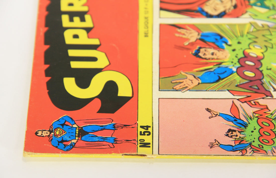 Superman No 54 Bronze Age 1972 Interpresse French Comic Book ACIDIC ODOR L019458
