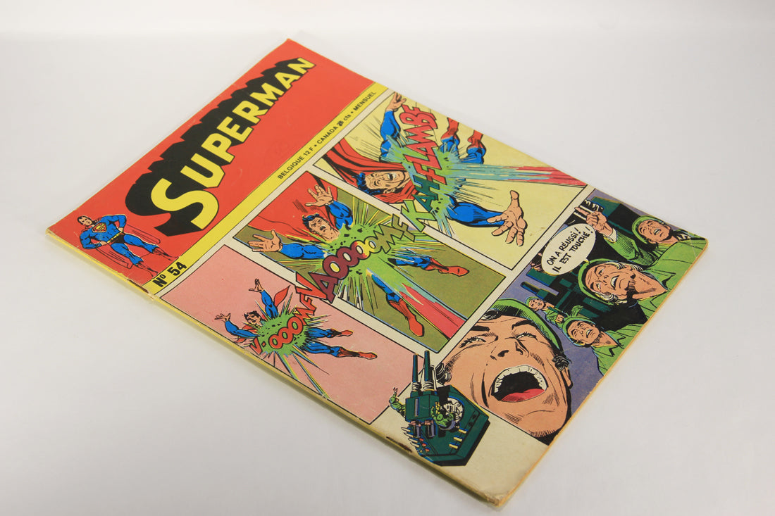 Superman No 54 Bronze Age 1972 Interpresse French Comic Book ACIDIC ODOR L019458