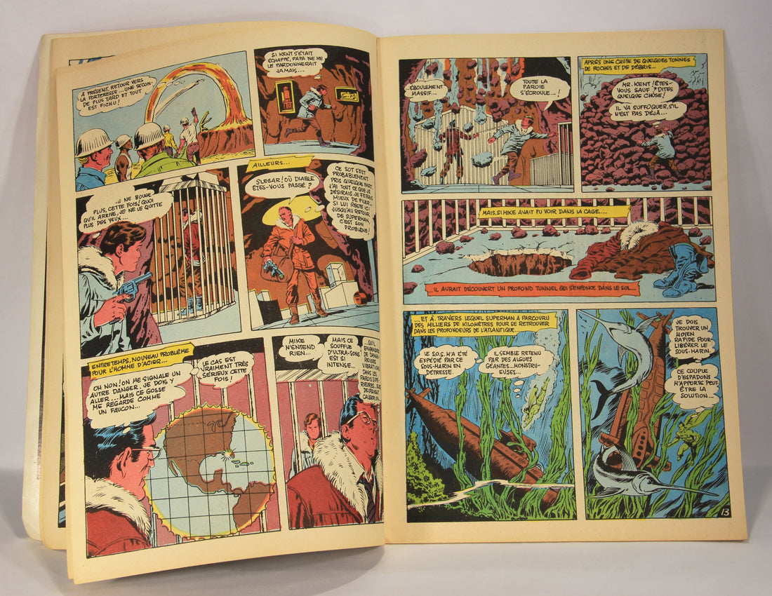 Superman No 54 Bronze Age 1972 Interpresse French Comic Book ACIDIC ODOR L019458