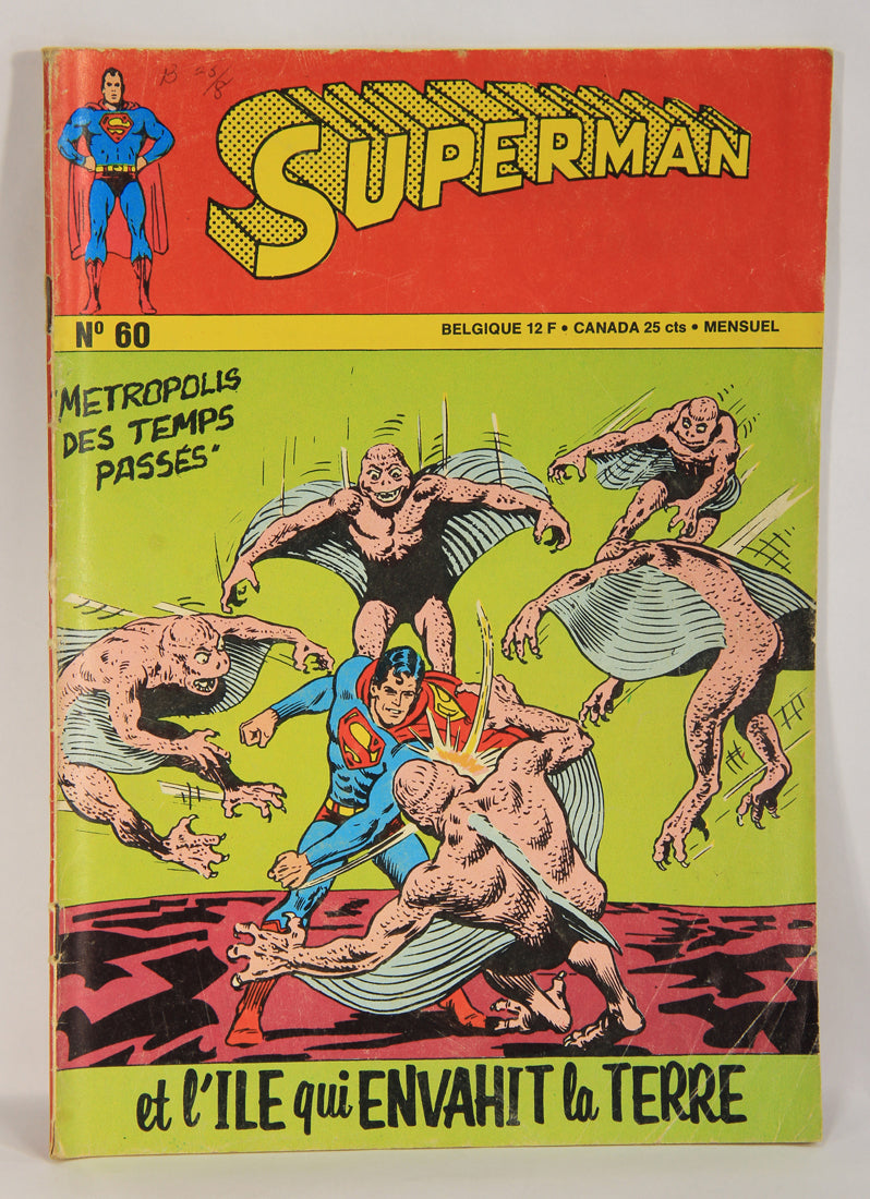 Superman No 60 Bronze Age 1972 Interpresse French Comic Book ACIDIC ODOR L019459