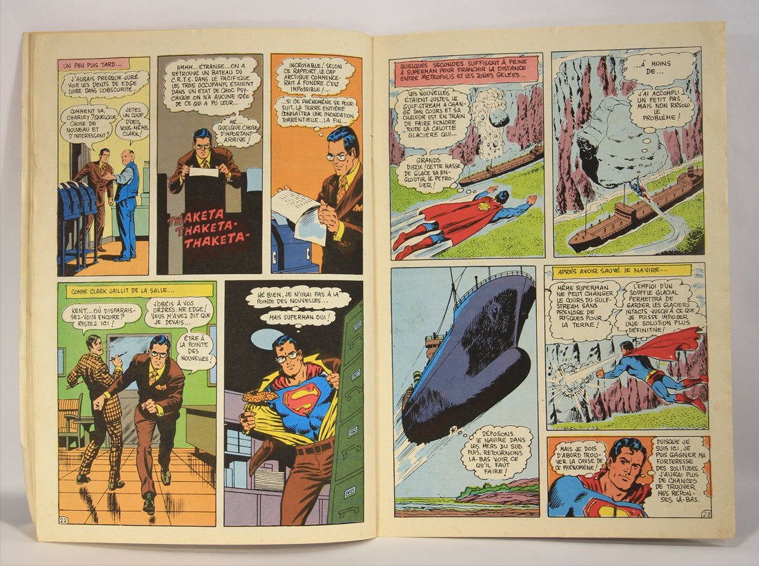 Superman No 60 Bronze Age 1972 Interpresse French Comic Book ACIDIC ODOR L019459