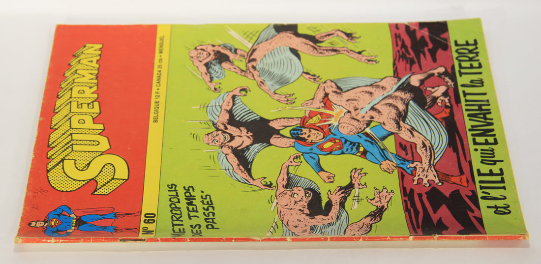 Superman No 60 Bronze Age 1972 Interpresse French Comic Book ACIDIC ODOR L019459