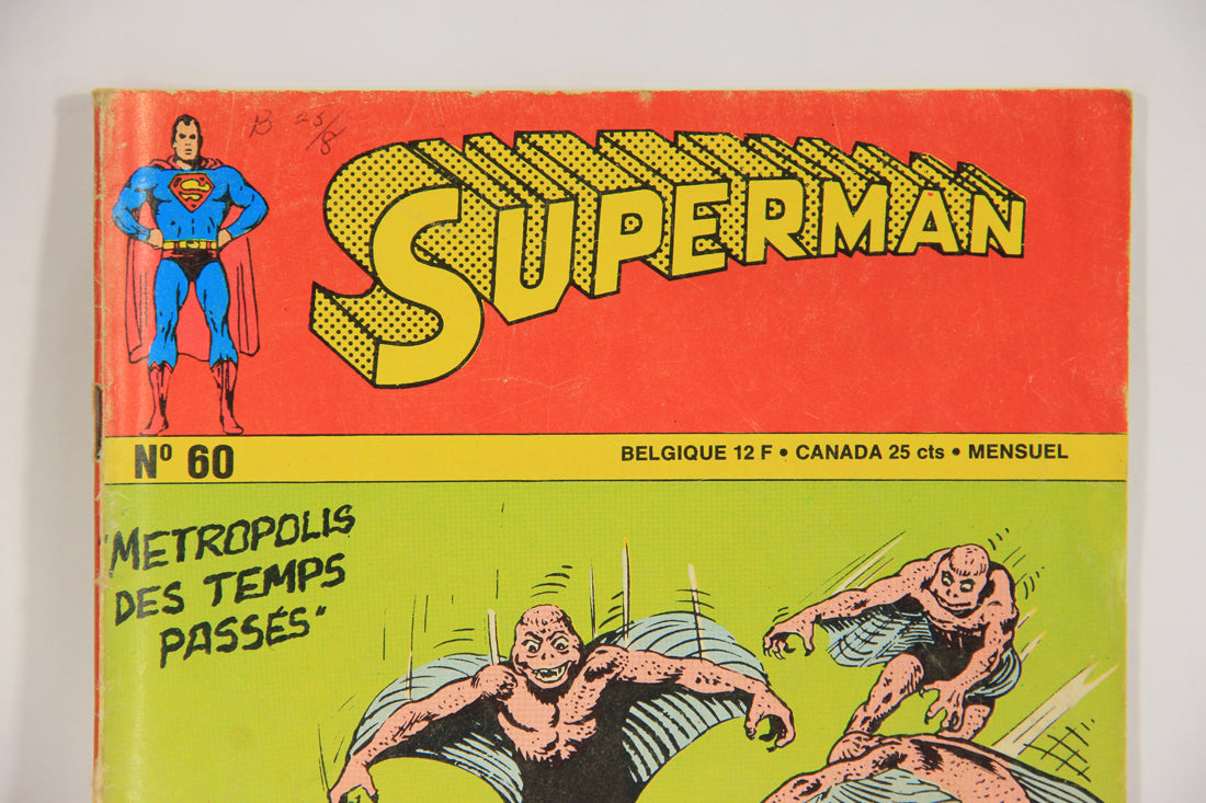 Superman No 60 Bronze Age 1972 Interpresse French Comic Book ACIDIC ODOR L019459