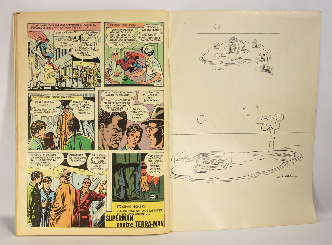 Superman No 61 Bronze Age 1972 Interpresse French Comic Book ACIDIC ODOR L019460