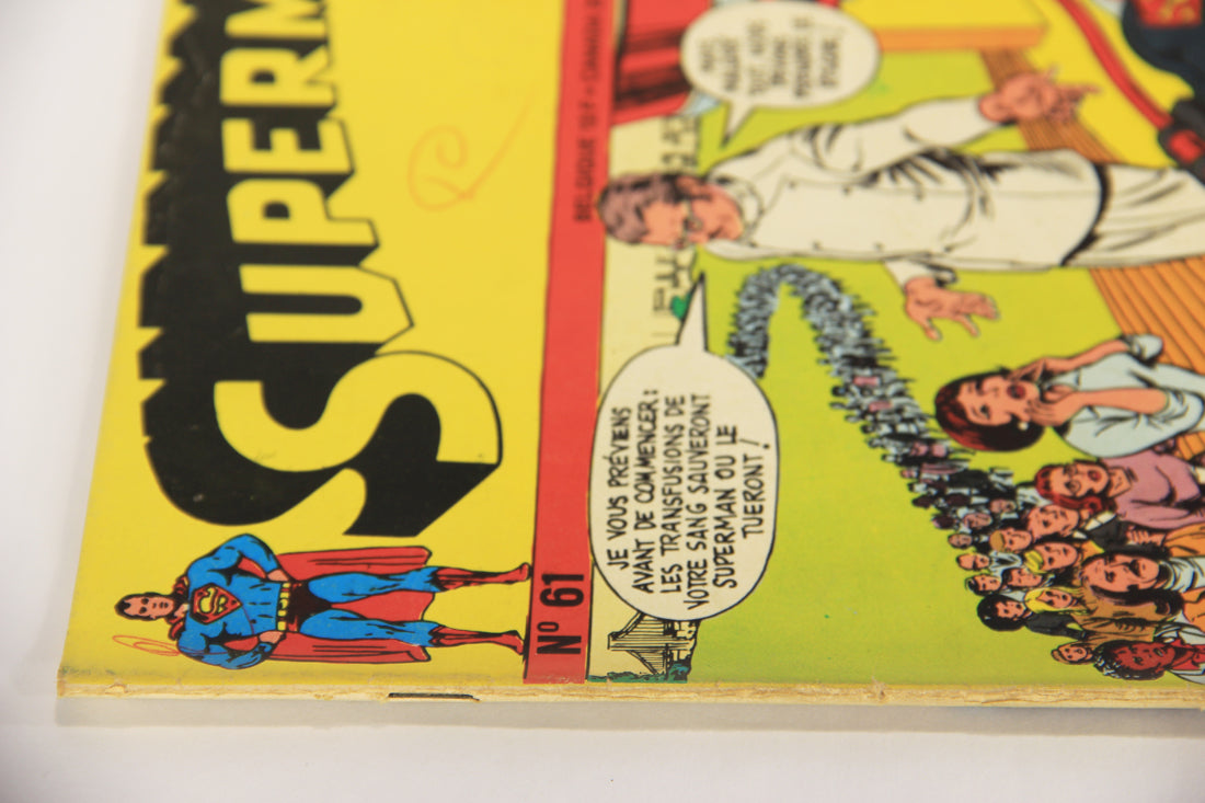 Superman No 61 Bronze Age 1972 Interpresse French Comic Book ACIDIC ODOR L019460