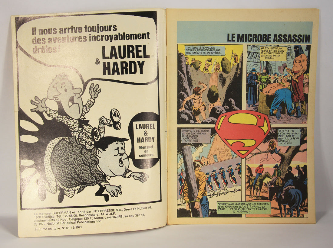 Superman No 61 Bronze Age 1972 Interpresse French Comic Book ACIDIC ODOR L019460