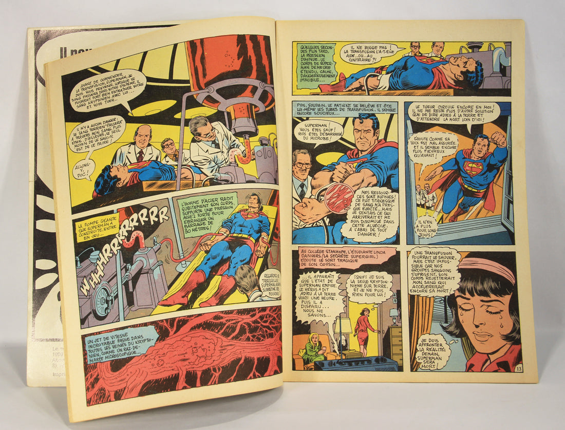 Superman No 61 Bronze Age 1972 Interpresse French Comic Book ACIDIC ODOR L019460