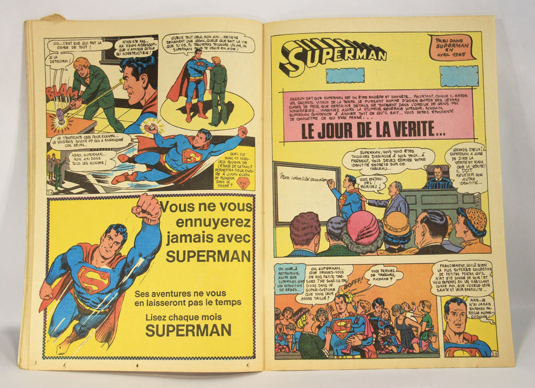 Superman No 82 Bronze Age 1972 Interpresse French Comic Book ACIDIC ODOR L019461