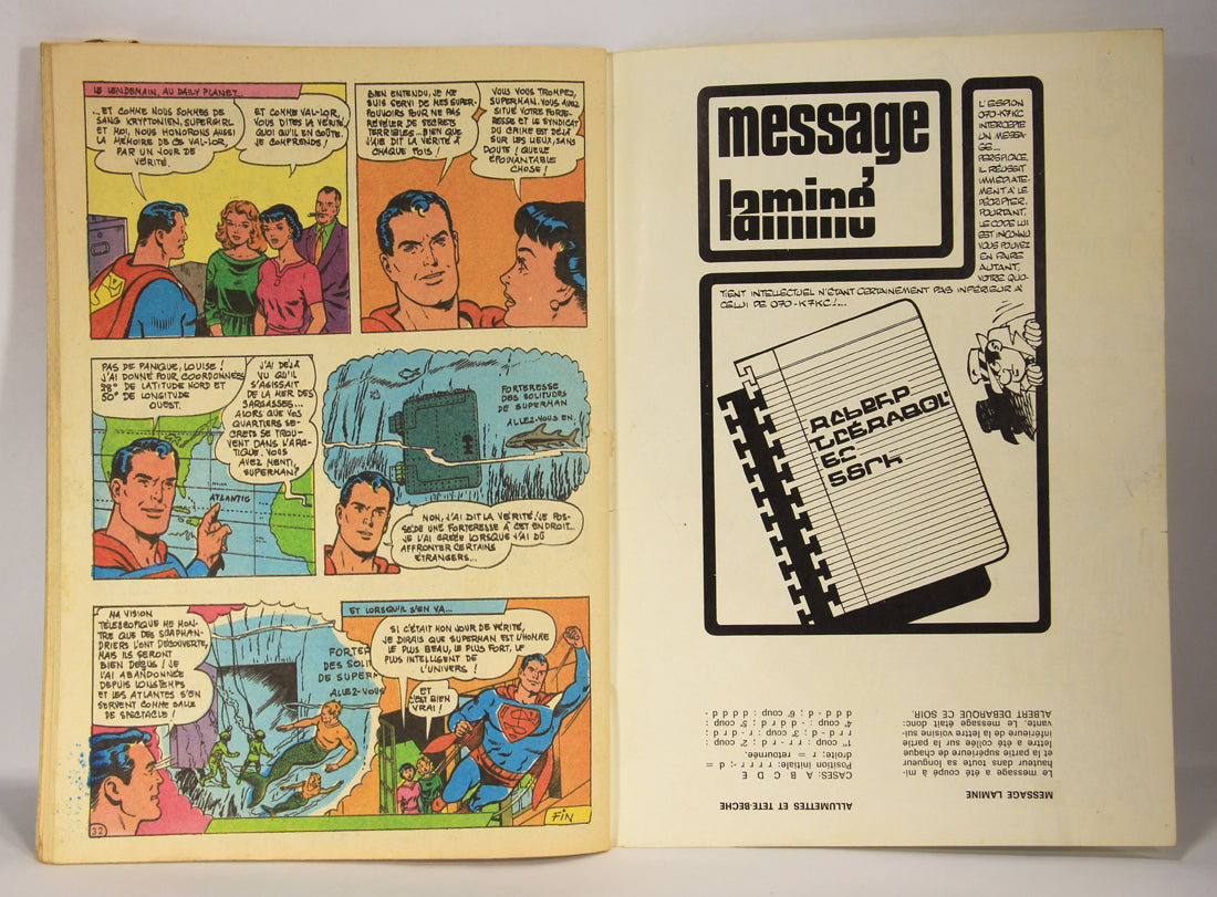 Superman No 82 Bronze Age 1972 Interpresse French Comic Book ACIDIC ODOR L019461