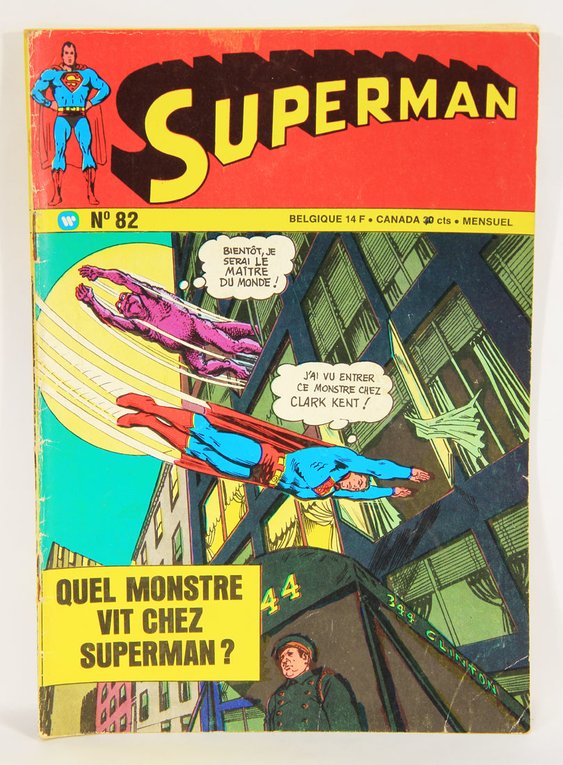 Superman No 82 Bronze Age 1972 Interpresse French Comic Book ACIDIC ODOR L019461