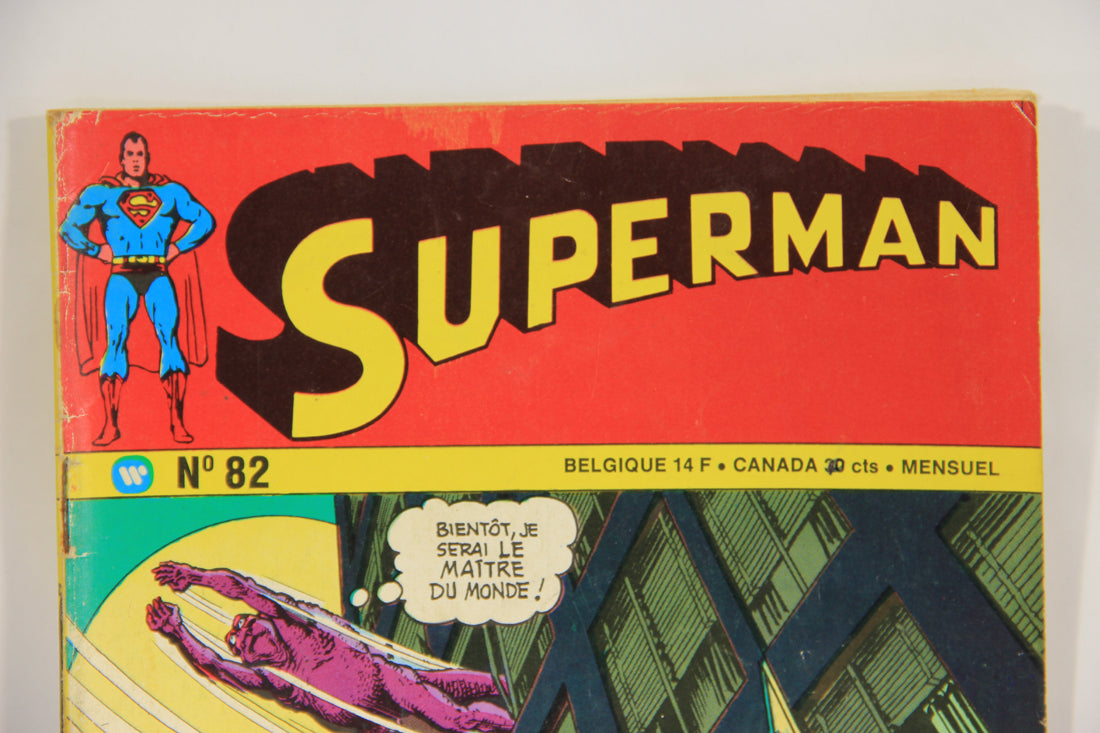 Superman No 82 Bronze Age 1972 Interpresse French Comic Book ACIDIC ODOR L019461