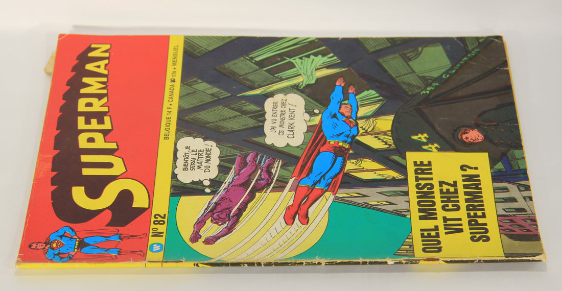Superman No 82 Bronze Age 1972 Interpresse French Comic Book ACIDIC ODOR L019461