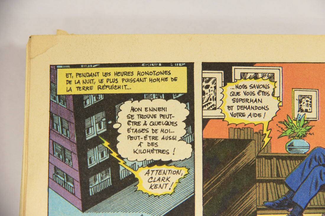 Superman No 82 Bronze Age 1972 Interpresse French Comic Book ACIDIC ODOR L019461