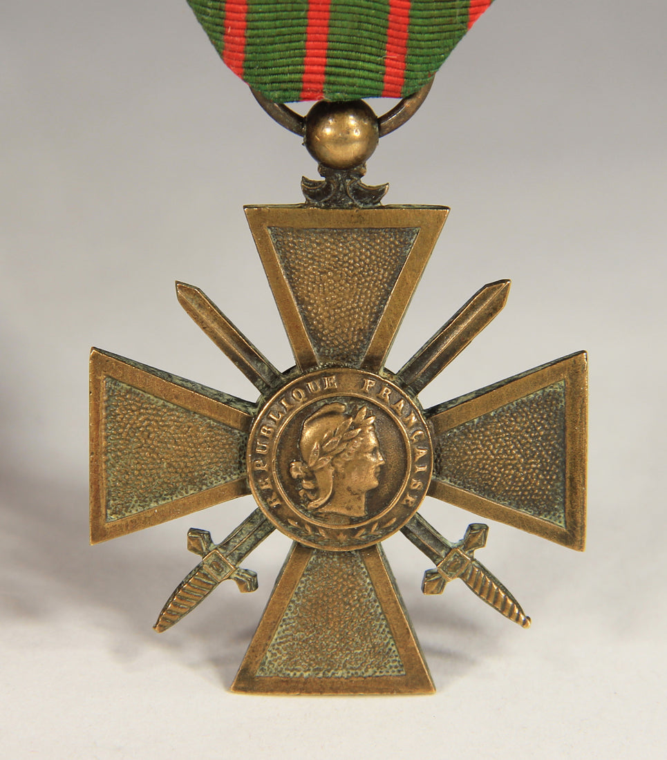 France 1915 WWI Croix De Guerre 1914-1918 - War Cross With 3 Stars - Bronze L019466