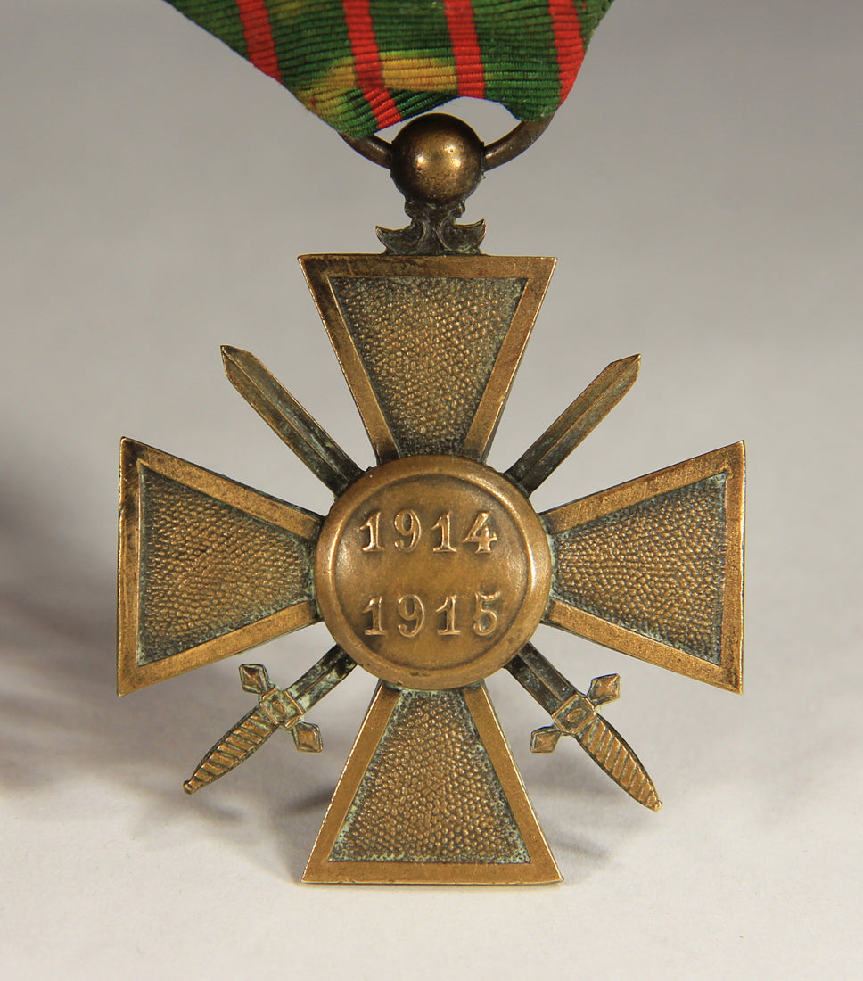 France 1915 WWI Croix De Guerre 1914-1918 - War Cross With 3 Stars - Bronze L019466