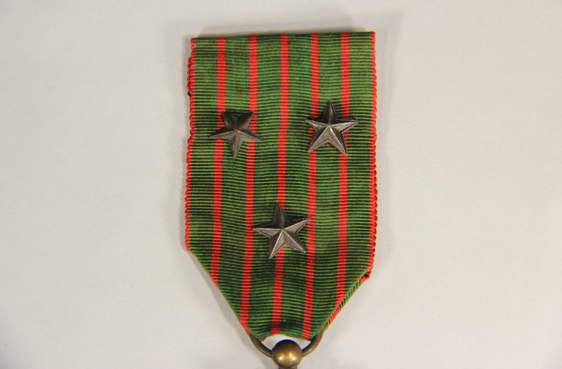 France 1915 WWI Croix De Guerre 1914-1918 - War Cross With 3 Stars - Bronze L019466