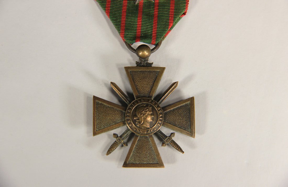 France 1915 WWI Croix De Guerre 1914-1918 - War Cross With 3 Stars - Bronze L019466